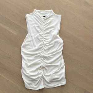 White Ruched Veronica Beard top